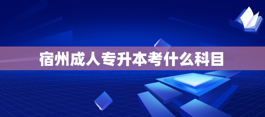 宿州成人专升本考什么科目